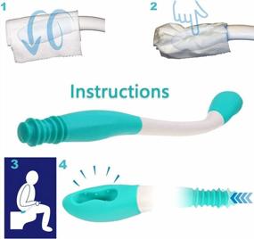 img 1 attached to Assistive Bottom Wiper For Easy And Comfortable Bathroom Use: Long Handled Holder With Charmin Toilet Paper And Shower Grab Bars For Elderly And Pregnant Women (Toilet Tissue Aid)