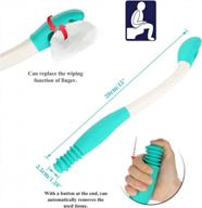 assistive bottom wiper for easy and comfortable bathroom use: long handled holder with charmin toilet paper and shower grab bars for elderly and pregnant women (toilet tissue aid) logo