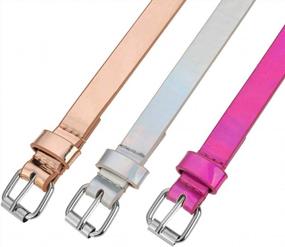img 1 attached to Girls' Fashion Uniform Belts (3 Pack)