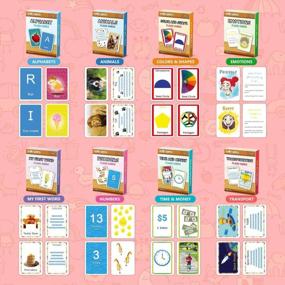 img 3 attached to Flash Cards For Toddlers 2-4 Years, Kindergarten, Preschool - Set Of 208 Flashcards Inclu ABC Alphabets, Numbers, First Sight Words, Colors & Shapes, Animals, Emotions, Transport, Time & Money