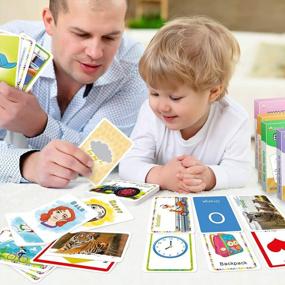 img 1 attached to Flash Cards For Toddlers 2-4 Years, Kindergarten, Preschool - Set Of 208 Flashcards Inclu ABC Alphabets, Numbers, First Sight Words, Colors & Shapes, Animals, Emotions, Transport, Time & Money