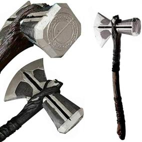 img 2 attached to 🔨 YPL Stormbreaker Foam Props Replica - Odinson Hammer Axe for Cosplay Thor Costume Prop - 27" Thor Stormbreaker