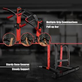 img 2 attached to Multi-Function Power Tower Pull Up Bar Station With J Hook And Dip Station For Home Strength Training Fitness Equipment - ZENOVA