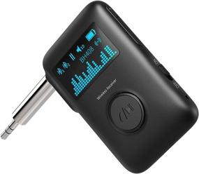 img 4 attached to 📻 Bluetooth Receiver with OLED Screen - Portable AUX Bluetooth 5.0 Adapter for Car Stereo, Home Stereo, Speaker & Wired Headphones - Dual Connection, Noise Cancelling, Hands-Free Calling & 12H Battery Life