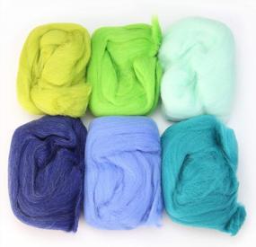 img 1 attached to Handmade Wool Roving Kit With 6 Vibrant Colors And Instructions For Needle Felting - Woolbuddy (24 Pack)