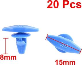 img 1 attached to 🚗 Efficient Blue Auto Car Door Card Interior Weatherstrip Rivets Clips - 20 Pcs by uxcell