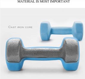 img 1 attached to Get Fit In Style With Portzon'S 10 Color Options Neoprene Dumbbells Set - Anti-Slip, Anti-Roll, And Hex Shaped For A Perfect Grip!
