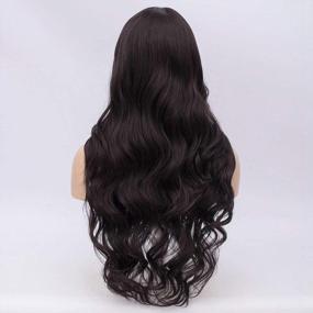 img 1 attached to Long Black Curly Wavy Heat Resistant Wig For Women Natural Thick Hair Halloween Cosplay Costume Party Adult