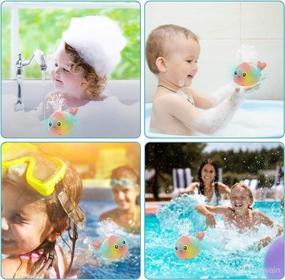 img 1 attached to 🐳 Pink Water Whale Bath Toys: Sprinkler LED Light Up Toddlers 1-3 | Age 2-4 Kids Baby Infant 6-12 Months | Tub Floating Girl Pink Squirt Swimming Pool | Glow in The Dark Pool Toys