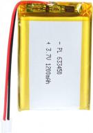 akzytue 633450 3.7v 1200mah rechargeable lipo battery pack with jst connector for lithium polymer ion devices logo