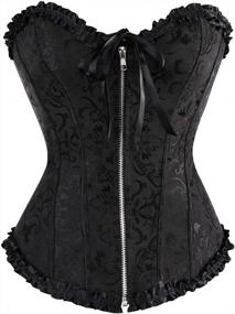 img 3 attached to Women'S Gothic Steampunk Burlesque Corset Skirt Renaissance Dress Costume