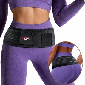 img 4 attached to Featol Sacroiliac Hip Belt For Women And Men - Si Joint Brace Alleviating Sciatic, Pelvic, Lower Back, Leg, And Sacral Nerve Pain, Stabilizing Trochanter Belt (Medium)