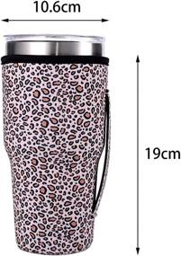img 3 attached to Keep Your Iced Coffee Cool With 2 Reusable Neoprene Cup Sleeves - Perfect For Starbucks And Dunkin Donuts Cups!