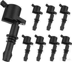 img 4 attached to Ignition Coil Pack - Compatible with 04-08 Ford F150 F250 F350 F450 F550 Super Duty Expedition Explorer Mustang - Lincoln Navigator, Mark LT - Mercury Mountaineer - 4.6L 5.4L 6.8L V8 - Set of 8