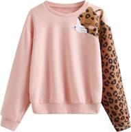 😺 adorable cartoon cat letter print long sleeve sweatshirt for girls by soly hux logo