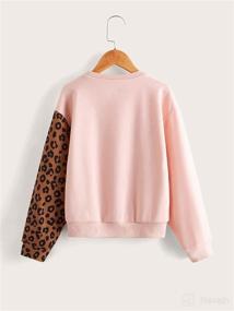 img 3 attached to 😺 Adorable Cartoon Cat Letter Print Long Sleeve Sweatshirt for Girls by SOLY HUX