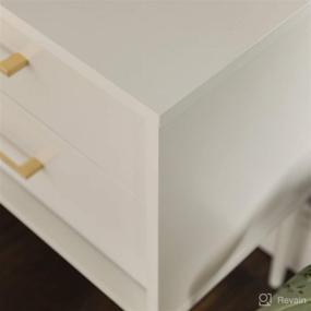 img 1 attached to 🛋️ Enhance your Space with Walker Edison Evie Mid-Century Modern 2-Drawer Side Table Set - 2 Pack, White