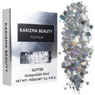 silver biodegradable chunky glitter 10g - karizma beauty eco-friendly festival face glitter logo