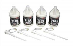 img 1 attached to MASSFX Premium Flat Preventative Tire Sealant Made In USA 1 Gallon (128 Oz) Extends Tire Life And Seals Punctures (4)
