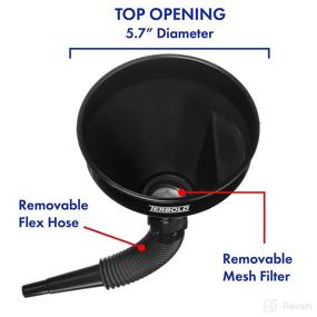 img 1 attached to 🔀 Terbold Automotive Funnel: Versatile Black Funnel with Flex Tube for Efficient Fluid Transfer