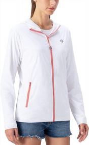 img 4 attached to Stay Protected And Stylish With NAVISKIN'S UPF 50+ Lightweight Hooded Jacket For Women