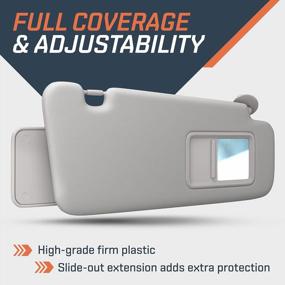 img 3 attached to Toyota Highlander Sun Visor Replacement - Passenger Side With Light (2008-2013) By SAILEAD
