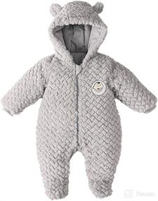 img 4 attached to DDY Newborn Snowsuit Rompers Jumpsuit Apparel & Accessories Baby Boys ... Clothing