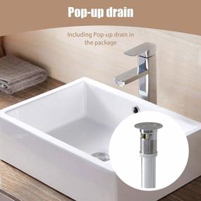 img 3 attached to Mecor 20''X14.5'' Rectangle Bathroom Ceramic Vessel Sink Basin White Vanity Sink With Pop -Up Drain