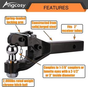 img 1 attached to ANGCOSY Trailer Hitches Receiver Combination Exterior Accessories