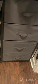 img 5 attached to Organize Your Bedroom With YOUDENOVA 4 Drawer Dresser - Fabric Chests Of Drawers For Clothes Storage & Closet Organizers, Grey
