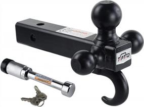 img 2 attached to Versatile And Secure: 3-In-1 TOPTOW Trailer Hitch With Lock And Hook For 2-Inch Receivers