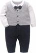 gentleman-style baby boy romper: formal suit for party and wedding - sizes 0-24m logo
