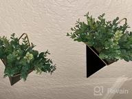 img 1 attached to 2-Set Geometric Ceramic Hanging Planters - Perfect Wall Decor For Succulents! review by Jamonte Hamilton
