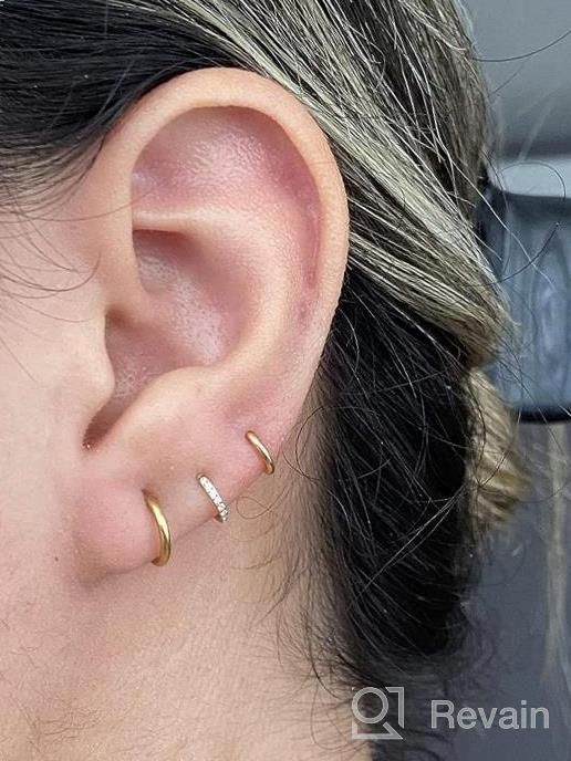 img 1 attached to FANSING Titanium Piercing Rings For Nose, Ear, Lip, And Septum | Grade 23 | Various Gauges And Sizes | Plated In Silver, Gold, Rose Gold, Black, And Blue Colors | Enhance Your SEO review by Shay Adams
