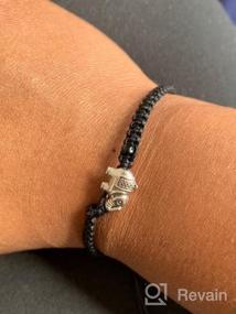 img 5 attached to 🐘 Moose546 Elephant Pendant Lucky Braided Bracelets | Adjustable Sliding Knot Cotton Cord Bracelet FC-038