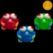 lumistick 2.5" light-up squeeze frog (assorted, 3 pack) logo