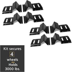 img 3 attached to DC Cargo Mall ATV Wheel Chock & Strap Kit: Trailer Tie-Down System for ATVs, UTVs, Mowers