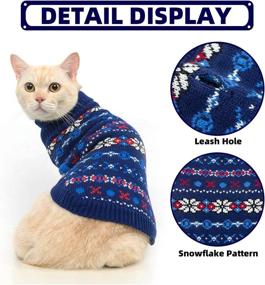 img 2 attached to Classic Snowflake Dog Sweater Thickening Cats