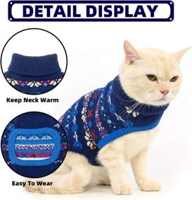 img 1 attached to Classic Snowflake Dog Sweater Thickening Cats