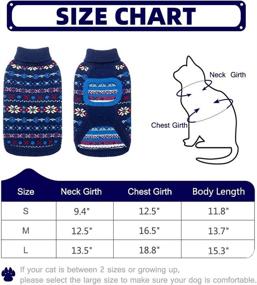 img 3 attached to Classic Snowflake Dog Sweater Thickening Cats