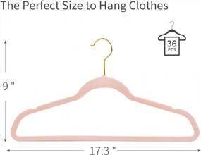 img 3 attached to Upgrade Your Closet Organization With ManGotree Velvet Hangers - 36 Pack Of No-Slip, Ultra-Slim Hangers In Light Pink