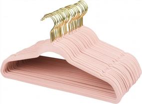 img 4 attached to Upgrade Your Closet Organization With ManGotree Velvet Hangers - 36 Pack Of No-Slip, Ultra-Slim Hangers In Light Pink