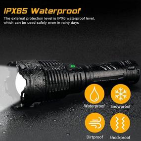 img 2 attached to 120000 High Lumens XHP160 LED Flashlight - Super Bright, Rechargeable, Zoomable & Waterproof!