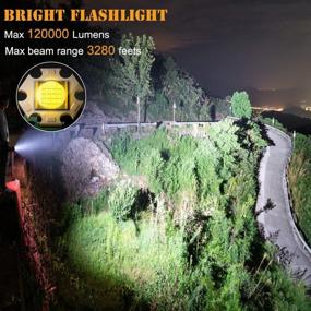img 3 attached to 120000 High Lumens XHP160 LED Flashlight - Super Bright, Rechargeable, Zoomable & Waterproof!