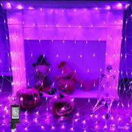 🎃 halloween purple lights - 11.5ft x 5ft 360 led net lights: 8 modes, low voltage halloween mesh lights, waterproof plug in bush mesh lights for halloween party, bedroom, halloween decor logo