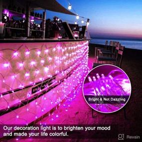 img 1 attached to 🎃 Halloween Purple Lights - 11.5ft x 5ft 360 LED Net Lights: 8 Modes, Low Voltage Halloween Mesh Lights, Waterproof Plug in Bush Mesh Lights for Halloween Party, Bedroom, Halloween Decor