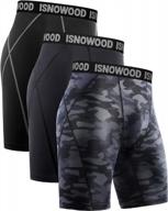 isnowood compression shorts for men spandex running workout спортивное нижнее белье логотип