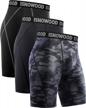 isnowood compression shorts for men spandex running workout athletic underwear logo