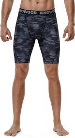 img 3 attached to Isnowood Compression Shorts For Men Spandex Running Workout Спортивное нижнее белье