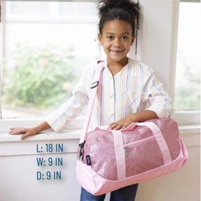 img 1 attached to Kids' Overnight Duffel Bags By Wildkin - Fun And Functional Travel Bags For Boys And Girls, Perfect For Sleepovers, School Practice, And Travel - Carry-On Size With Pink Glitter Design